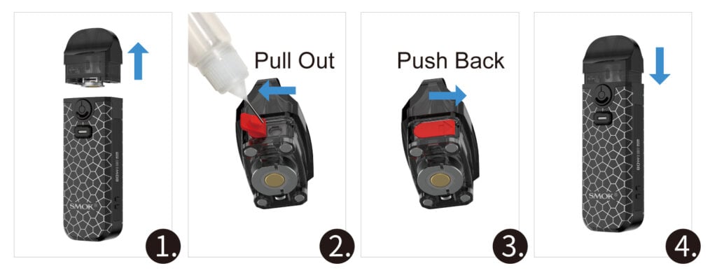 Smok Nord 4 Rpm Kartuş Likit Dolumu ve Uygulama Şekli